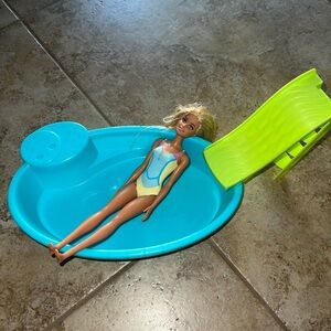 Barbie Doll with Blue Pool and Green Slide